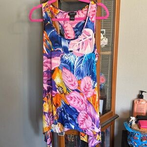 Spense Multicolor Floral Asymmetrical Tank Top